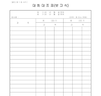 대차대조표 (보고식) (1) 대차대조표 (보고식) (1)